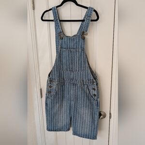 Boohoo Blue Striped Women Jeans Overalls